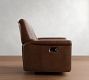 Irving Roll Arm Leather Swivel Recliner