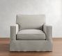 PB Comfort Square Arm Slipcovered Chair
