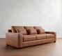 Big Sur Square Arm Deep Seat Leather Sofa (76&quot;&ndash;105&quot;)