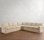 Buchanan Square Arm Slipcovered 5-Piece Wedge Sectional (133&quot;)