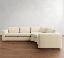 Carmel Wide Arm 3-Piece Wedge Sectional (120&quot;&ndash;129&quot;)