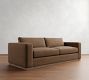 Carmel Wide Arm Leather Wood Base Sofa (62&quot;&ndash;122&quot;)