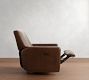 Irving Square Arm Leather Manual &amp; Power Swivel Glider Recliner