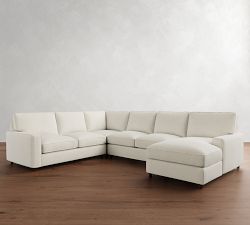 PB Comfort Square Arm L-Shaped Chaise Sectional (135&quot;)
