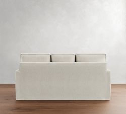 Pearce Square Arm Slipcovered Sleeper Sofa with Memory Foam Mattress (83&quot;)