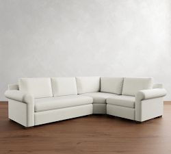 Shasta Roll Arm 3-Piece Wedge Sectional (105&quot;&ndash;110&quot;)