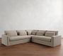 Westwood Square Arm Deep Seat Slipcovered 3-Piece L-Shaped Sectional (122&quot;)