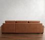 Big Sur Square Arm Leather Chaise Sectional (114&quot;&ndash;156&quot;)
