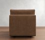 Build Your Own Carmel Slim Arm Leather Sectional