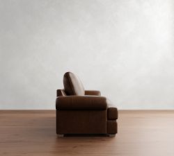 Canyon Roll Arm Leather Sofa (77&quot;&ndash;102&quot;)