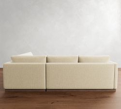 Carmel Slim Arm Wood Base 3-Piece Sectional (110&quot;)