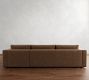 Carmel Wide Arm Leather Chaise Sectional (112&quot;&ndash;134&quot;)