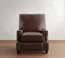 James Square Arm Leather Manual &amp; Power Recliner