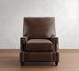 James Square Arm Leather Manual &amp; Power Recliner