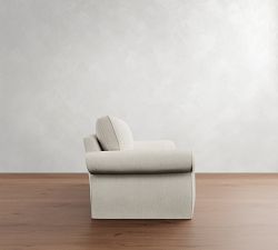 Pearce Roll Arm Slipcovered Sleeper Sofa with Memory Foam Mattress (89&quot;)