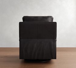 Tyler Square Arm Leather Manual &amp; Power Swivel Glider Recliner