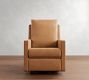 Ayden Square Arm Leather Manual &amp; Power Swivel Glider Recliner