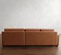 Big Sur Square Arm Deep Seat Leather 3-Piece Bumper Sectional (121&quot;)