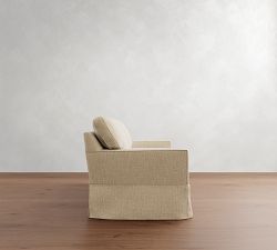 Buchanan Square Arm Slipcovered Sleeper Sofa with Memory Foam Mattress (78&quot;-84&quot;)