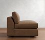 Build Your Own Carmel Slim Arm Leather Sectional