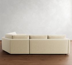 Carmel Slim Arm 3-Piece Wedge Sectional (120&quot;&ndash;126&quot;)
