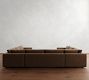 Carmel Wide Arm Leather U-Shaped Sectional (146&quot;)