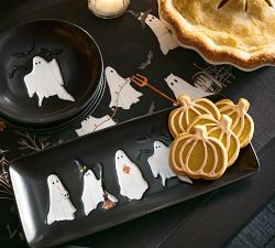 Scary Squad Stoneware Appetizer Plates - Mixed Set of 4