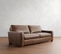 Turner Square Arm Leather Sleeper Sofa (58&quot;&ndash;83&quot;)
