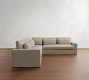 Westwood Square Arm Deep Seat Slipcovered 3-Piece L-Shaped Sectional (122&quot;)