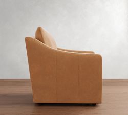 Ayden Slope Arm Leather Chair