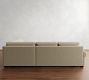 Big Sur Roll Arm Deep Seat 3-Piece Bumper Sectional (121&quot;)