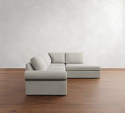 Big Sur Roll Arm Slipcovered Bumper Sectional (115&quot;)