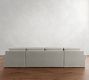 Big Sur Roll Arm Slipcovered Double Chaise Sectional (145&quot;&ndash;198&quot;)