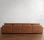 Big Sur Square Arm Leather Double Chaise Sectional (145&quot;&ndash;197)