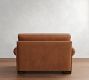 Buchanan Roll Arm Leather Single Sleeper Sofa with Memory Foam Mattress (56&quot;)