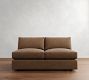Build Your Own Carmel Slim Arm Leather Sectional