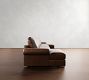 Canyon Roll Arm Leather Double Chaise Sectional (157&quot;&ndash;212&quot;)