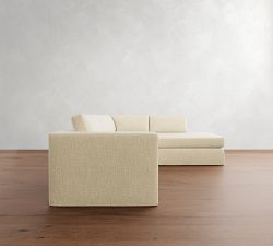 Carmel Wide Arm Slipcovered Return Bumper Sectional (113&quot;&ndash;125&quot;)