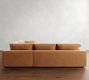 Dream Wide Arm Leather 3-Piece Sectional (120&quot;)