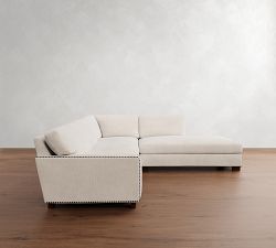 Turner Square Arm 3-Piece Bumper Sectional (106&quot;&ndash;110&quot;)