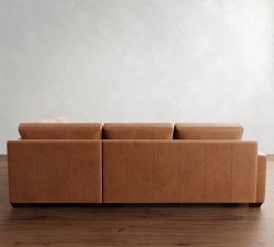Big Sur Square Arm Leather 3-Piece Sectional (115&quot;)