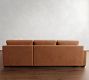 Big Sur Square Arm Leather 3-Piece Sectional (115&quot;)