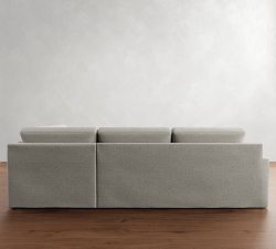 Big Sur Square Arm Slipcovered Return Bumper Sectional (114&quot;&ndash;146&quot;)