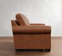Buchanan Roll Arm Leather Single Sleeper Sofa with Memory Foam Mattress (56&quot;)