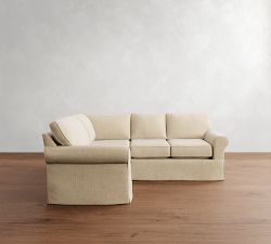 Buchanan Roll Arm Slipcovered 3-Piece Sectional (95&quot;)