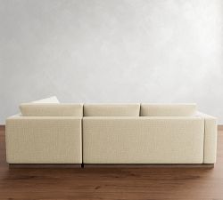 Carmel Wide Arm Wood Base 3-Piece Sectional (113&quot;)