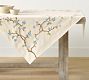 Cherry Blossom Embroidered Cotton Table Throw
