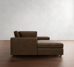 Modular Leather 6-Piece Double Chaise Sectional (148&quot;&ndash;160&quot;)