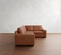 Big Sur Square Arm Leather 3-Piece Sectional (115&quot;)
