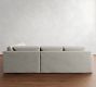 Big Sur Square Arm Slipcovered 3-Piece Wedge Sectional (123&quot;)